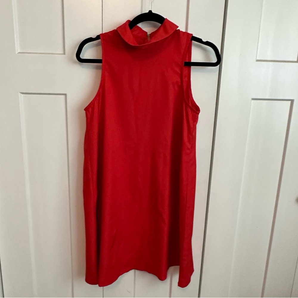SHEIN Bold Red/Orange Sleeveless summer dress